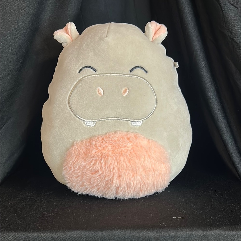 Squishmallow Hippo 'Harrison' w Eyes closed Plush Toy 8" (no tag)